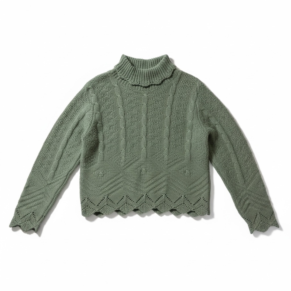 Vintage High Sierra Oversized  Ribbed Cotton Sweater Women’s M Cozy Cabincore - Picture 2 of 6